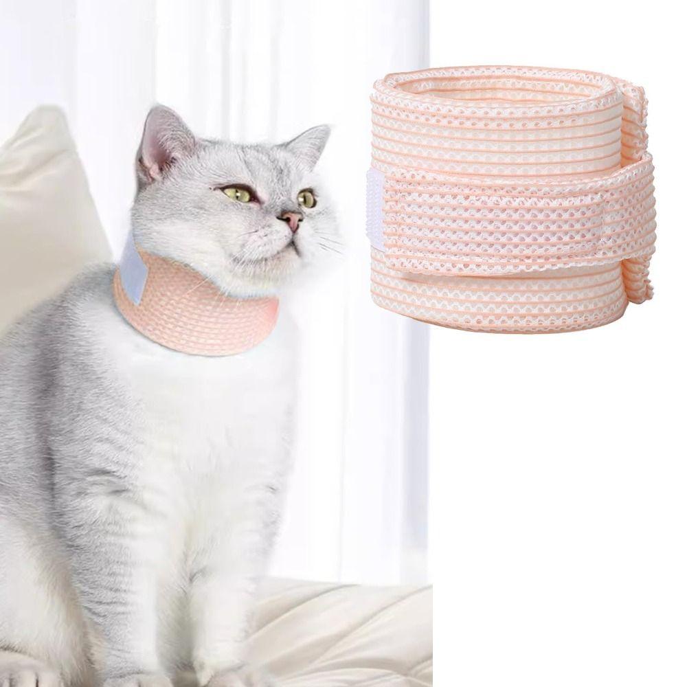 Breathable Dog Cat Neck Brace Cover Adjustable Anti-Scratch Pet Neck Protective Collar Soft Cushion Anti-Lick Elizabethan Collar
