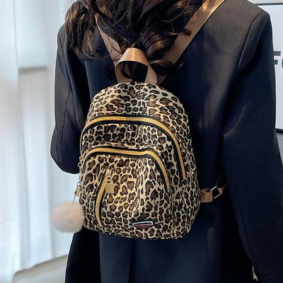 Leopard Print Backpack Women's Travel Small Backpack