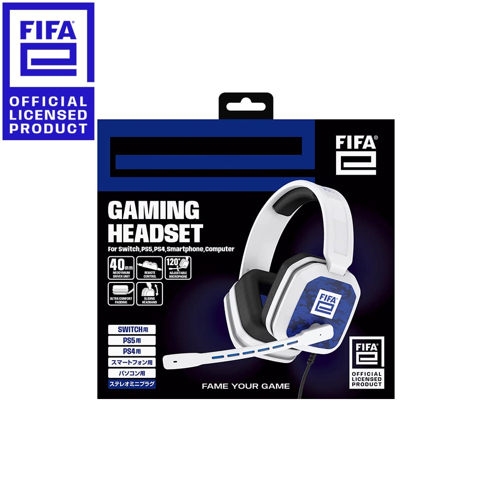 

Официально лицензированная игровая гарнитура FIFAe, белая, с переключателем PS5 PS4 [продукт FIFAe] -