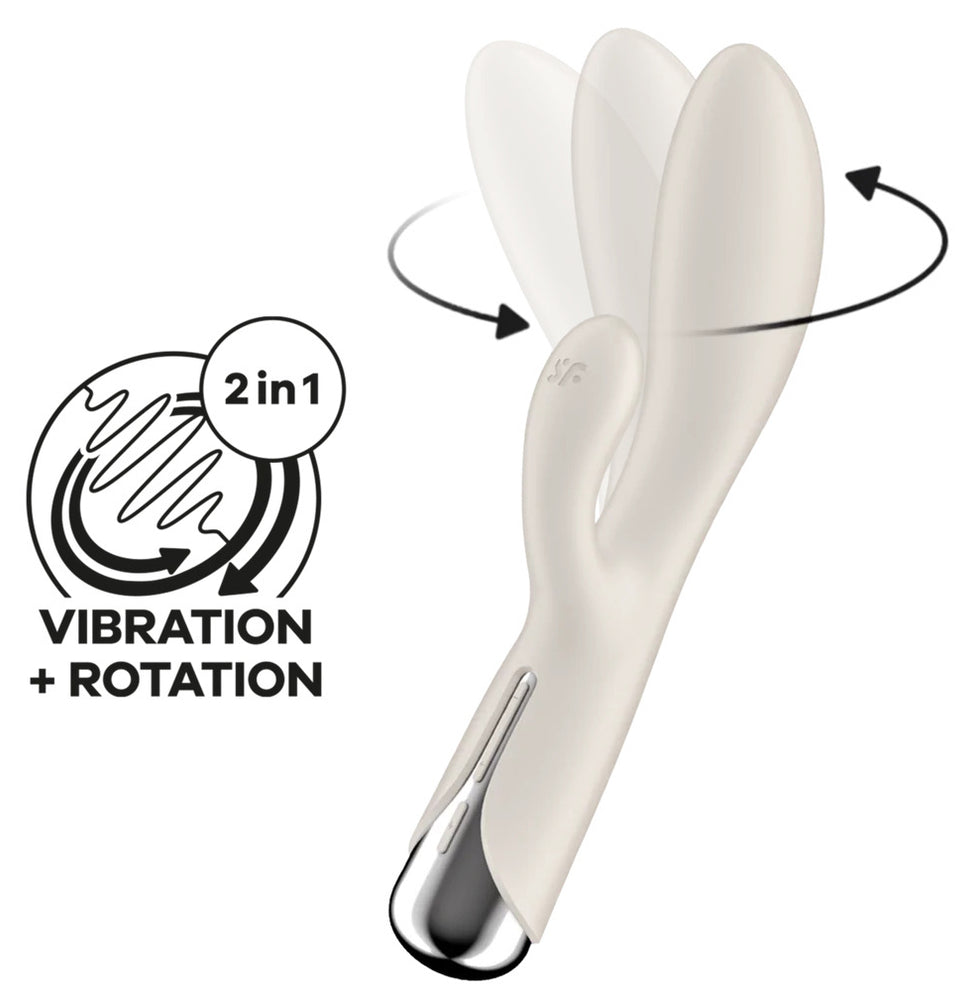 Vibro Rabbit Spinning Rabbit 1 11 x 3.5cm Beige - Satisfyer - Rabbits Vibrants
