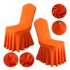 Wedding Spandex Chair Cover With Pleated Skirt Stretch Lycra Elastic For Party Banquet Hotel Decoration