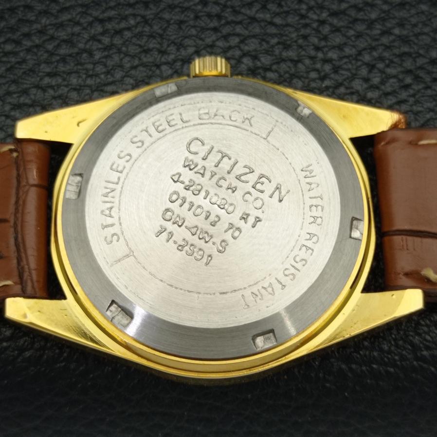 ELEGANT OLD CITIZEN JAPAN MENS AUTOMATIC REFURBISHED GOLDEN DIAL WATCH a426142-2 RL-a426142