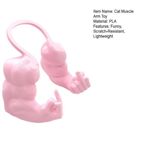 Cat Muscle Arm Costume 3D Printed Funny Cat Neck Arm with Muscle Pet Spoof Toy Hanging Arm Kitten Birthday Party Supplies