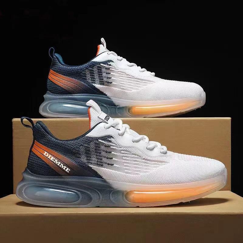 Men's shoes new fashion jelly sole low-top breathable fly-woven shoes casual trendy shoes