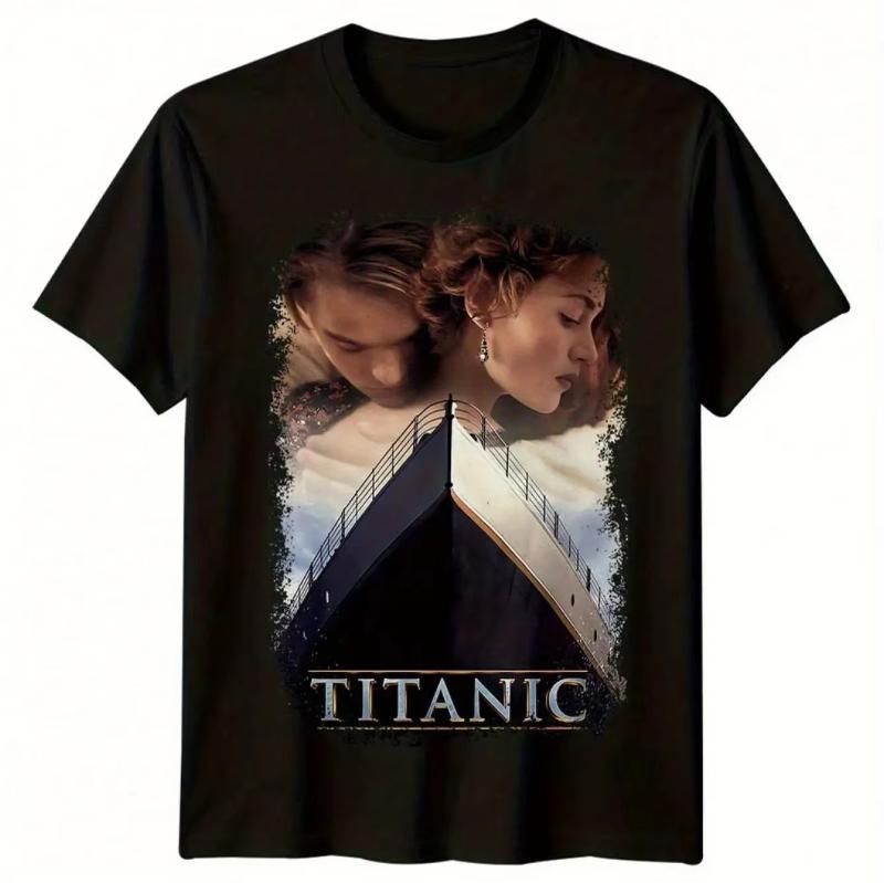 New Tshirt Suitable For Both Unisex And Women In Summer Titanic 90s Rounisextic Style Movie Poster 1997