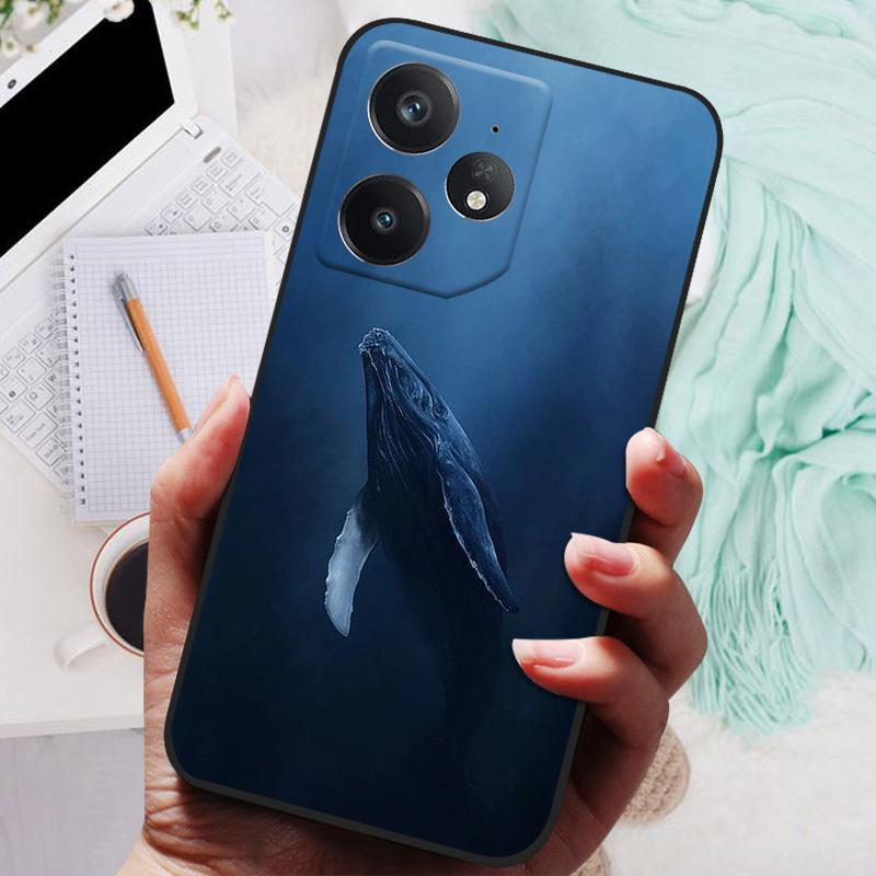 Pro Realme Neo7 Pouzdro Měkký Silikonový Kryt Černý Nárazník TPU Pro Realme Neo 7 Pouzdro Neo7 5G Funda Pouzdra na Telefon Matný Zadní Kryt