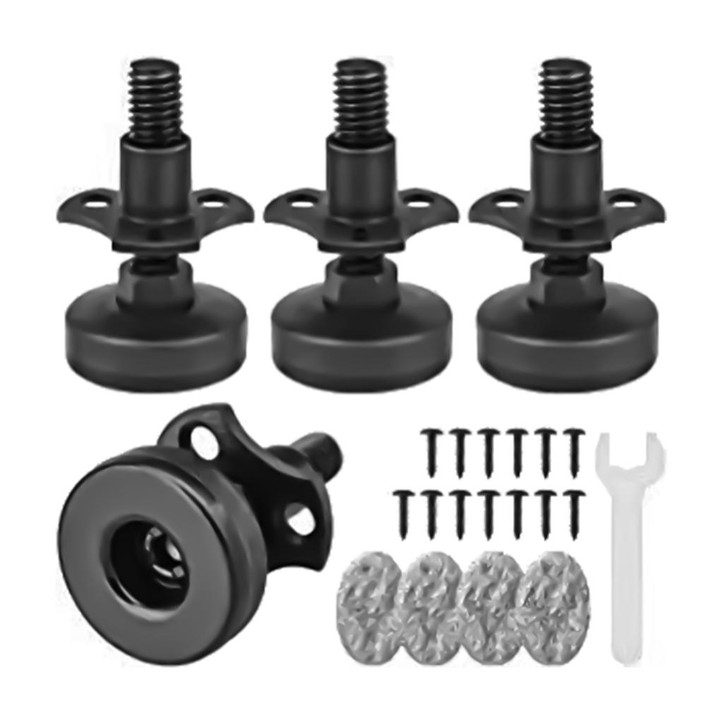 Sturdy Furniture Levelers 3/8Inch Thread Leveling Feet Adjustable Height Designs 4Pcs Furniture Leg Extenders Daily Use