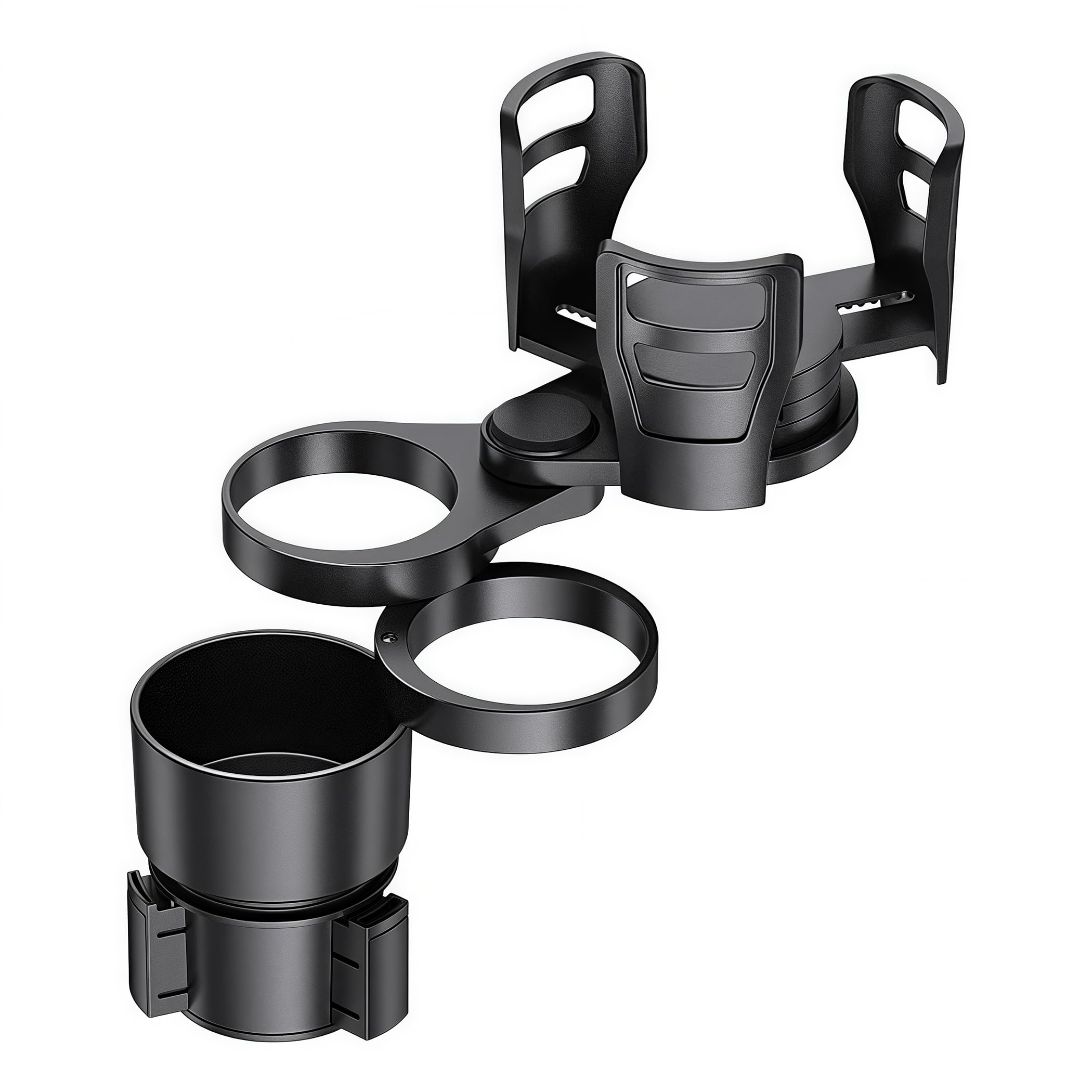 

YIDELI Car Drink Multifunctional Car Water Bottle Round 4 Cup Car Drink Bottle Easy Compatible with Most Cars Holder, 4-in-1 Holder, Shape, 360°