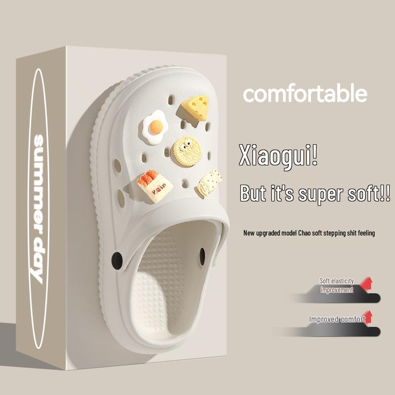 Women's Hole Shoes Non-Slip Sandals - Breathable, Soft Sole, Wear-Resistant Beach EVA Slippers