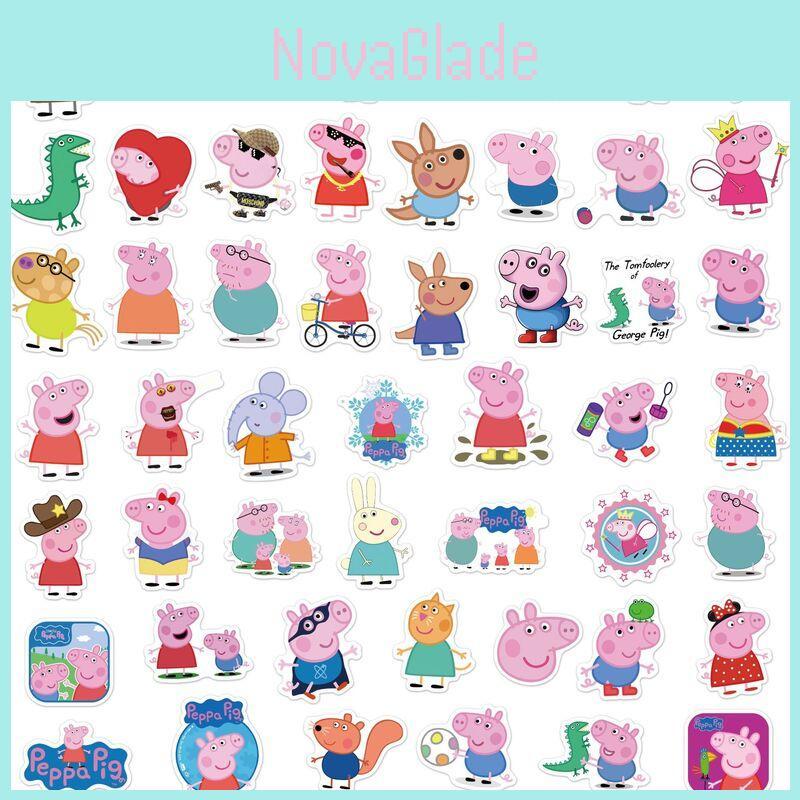 Cute 50pcs Peppa Pig Stickers For Kids Laptop Waterproof And Durable Perfect For Personalization