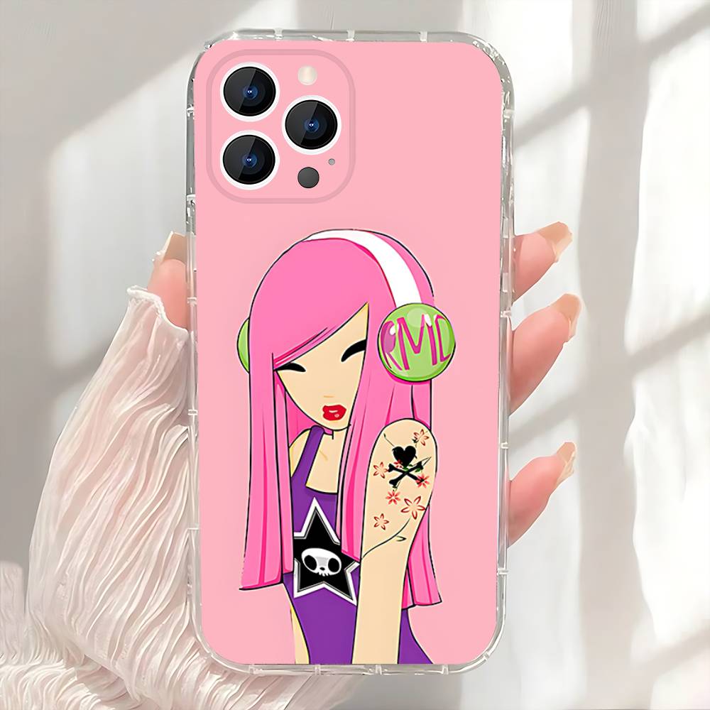 T-Tokidokis Japan girl Phone Case For iPhone 17,16,15,14,13,12,11 Pro,Max,Plus,X,XS,XR,SE4,E Mini Transparent Soft Cover