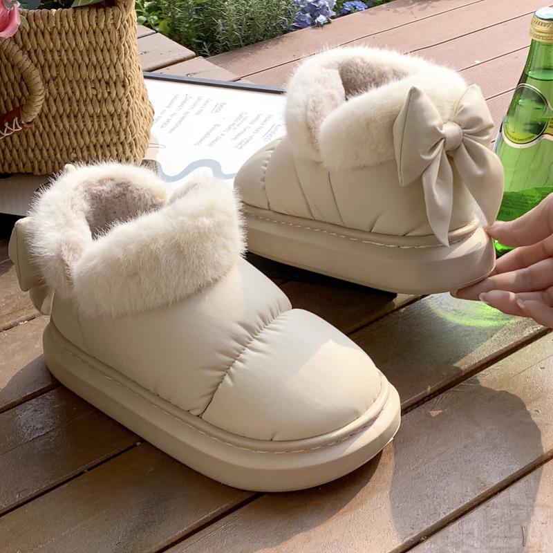 Outdoor Non Slip Thick Sole Snow Boot Bow Shoe Waterproof Boots