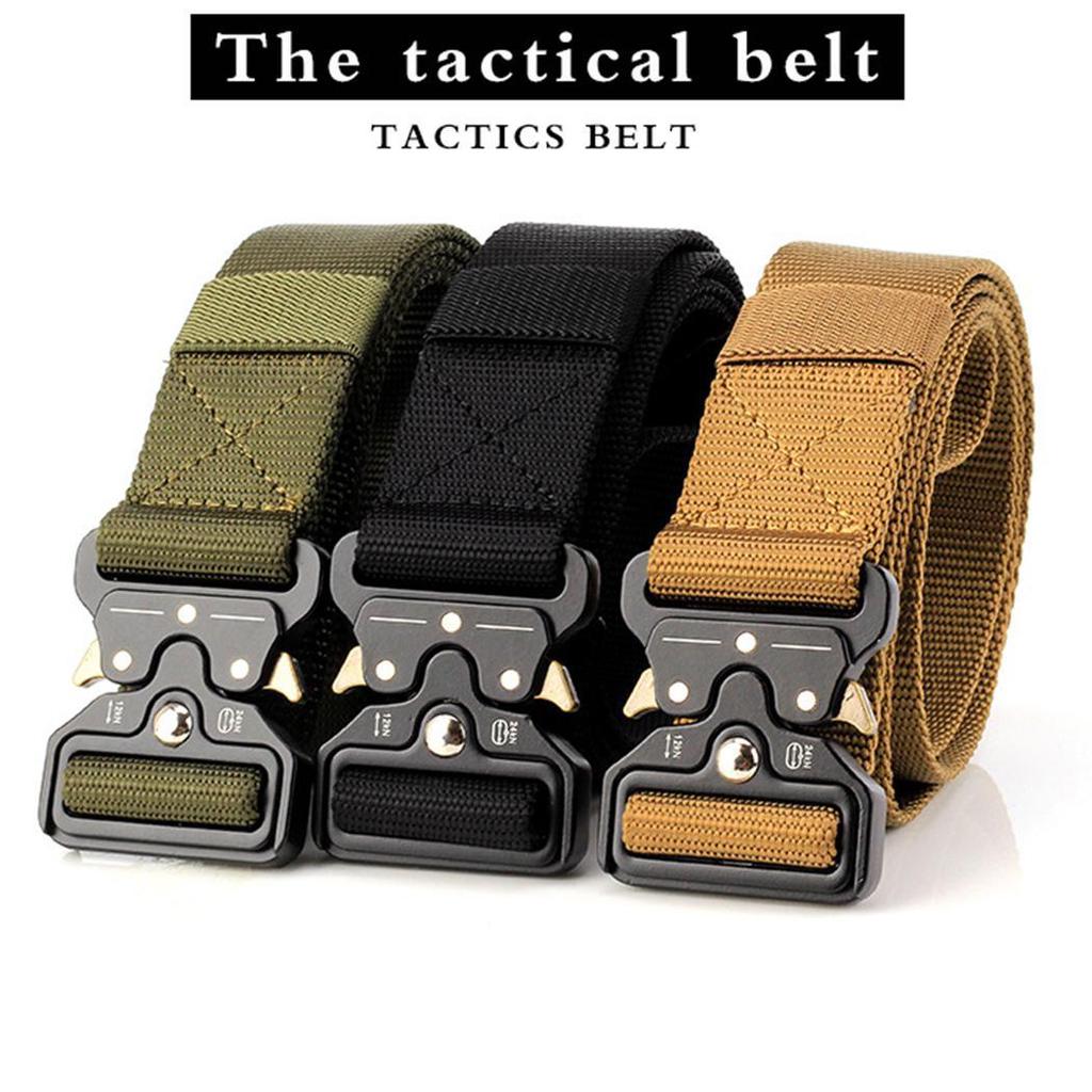 Men/'s Military Outdoor Sport Tactical Nylon Canvas Web Belt Quick-dry Waistband