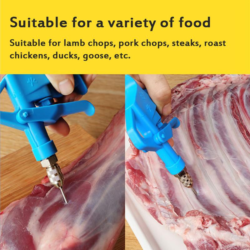 Portable Electric Saline Injection Pump Meat Pickling Machine AC 100-240V Meat Marinated Syringe Meat Processor Electric Injector