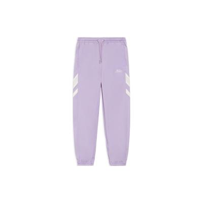Li Ning Sports Trend Series Solid Color Letter Drawstring Sports Long Pants Women Bottoms Lavender-Purple AYKS312-3