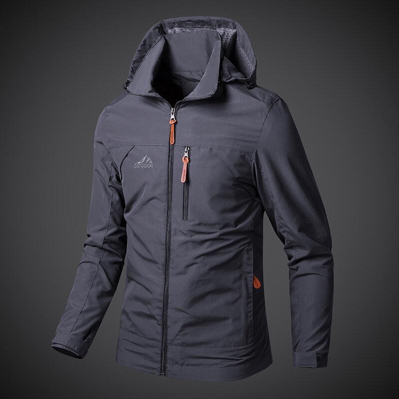 Jacket Men's Spring and Autumn New Casual Versatile Loose Youth Top Men's Jacket Summer Hooded Clip