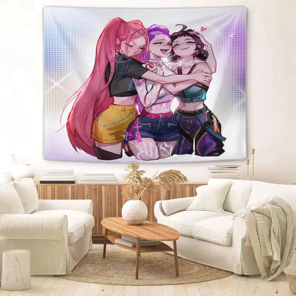 1pc Anime Esports Anime Girls Tapestry 2D Polyester Wall Hanging Decor for Bedroom Dorm Kawaii Aesthetic Wall Hanging
