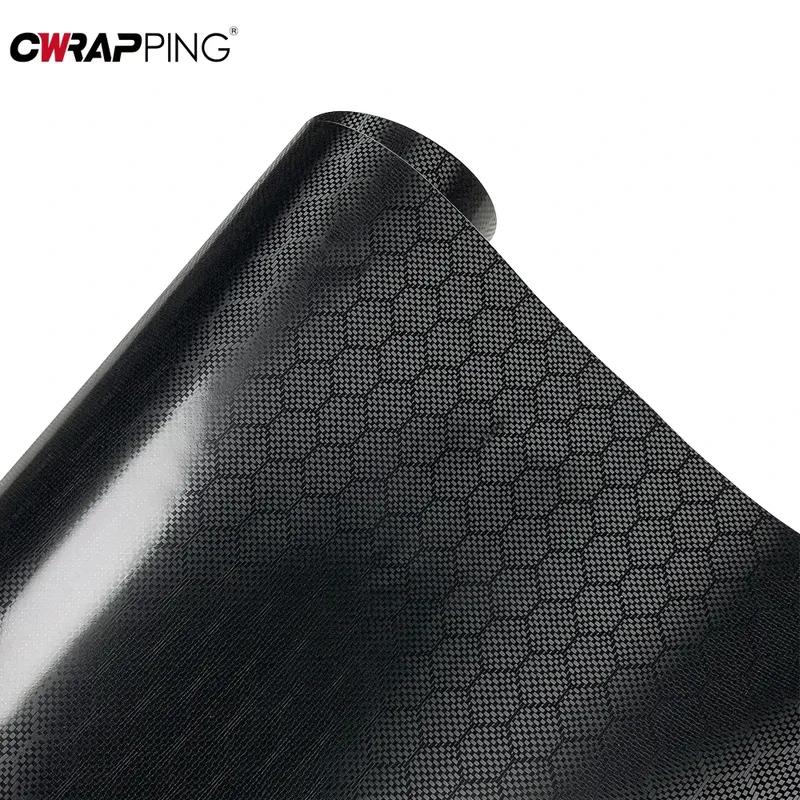 Self Adhesive Diamond Forged Carbon Film Black Carbon Fiber Sticker Air-release Technology Waterproof Stickers Auto Accessories