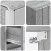 Bathroom Cabinet Set 5 pcs Grey Sonoma 43 x 11.5 x 60.5 cm