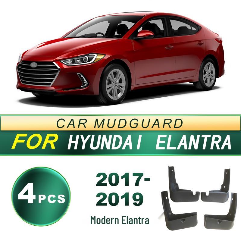 Compatible Mud Flaps for 2017-2019 Hyundai Elantra/Avante - Soft Rubber Guards