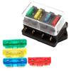 12V/24V Car Vehicle Van Circuit Standard ATO 4 Blade Fuse Box Block Holder+Fuse