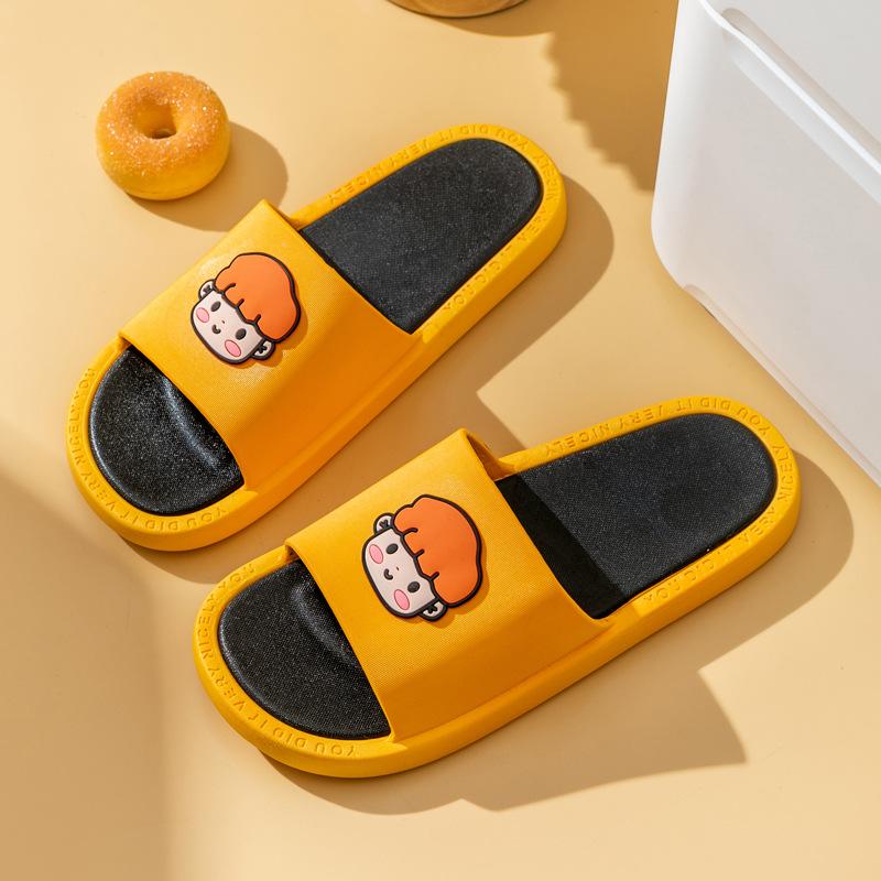 Indoor slippers women's summer home non-slip bath home cute bathroom can wear couple slippers men