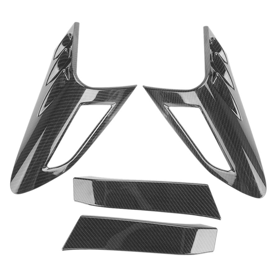 Carbon Fiber Style Rear Back Lamp Tail Light Cover Trim for Fit Toyota CHR C-HR 2016-2018