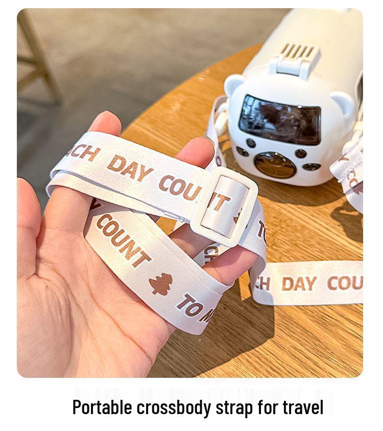 Portable Children's Straw Cup - Cute, Anti-Fall Kettle for School, Baby, Bus, or Car.