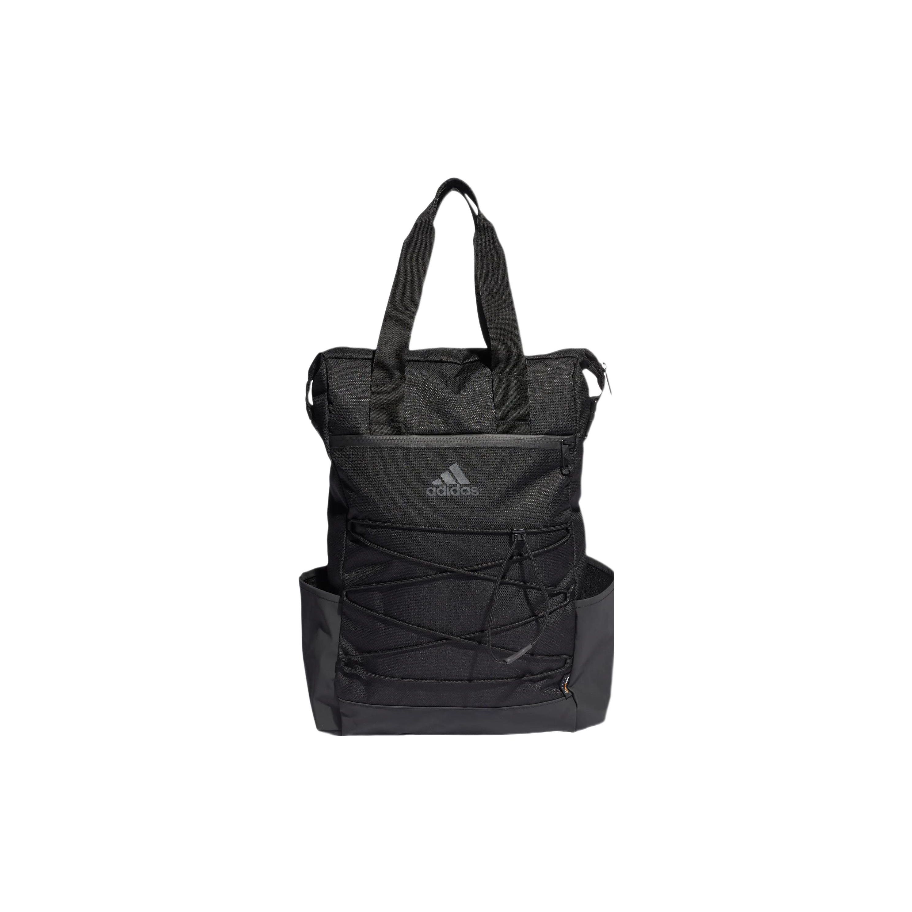 

Adidas Drawstring Large Capacity Two-In-One Tote Bag Shopping Backpack Unisex Tote Bag Black HC7206 Pure Black