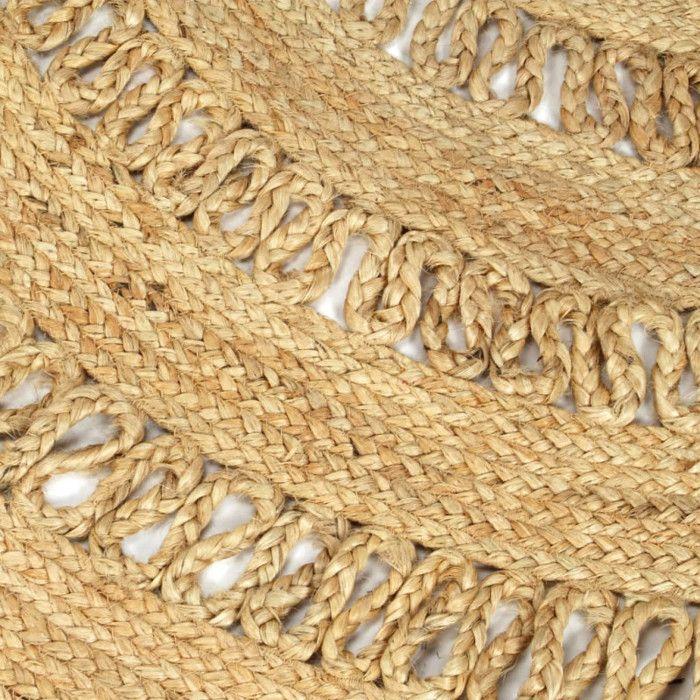 Tapis - vidaXL - Jute tressée - 150 cm - Rond - Naturel