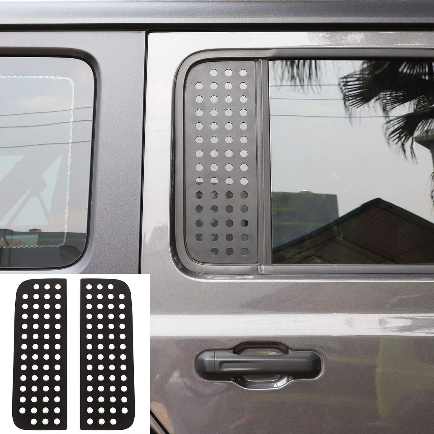 

JeCar Car Rear Window Glass Cover Trim for 2018-2021 Jeep Wrangler JL & Unlimited 4-Door, for 2020-2021 Jeep Gladiator JT