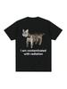 Ich Wurde Kontaminiert T-Shirt 'unisex Wo'unisex Interessantes Katzen-Gedächtnis T-Shirt Sommer Lustiges T-Shirt Damen Freizeit Streetwear T-Shirt