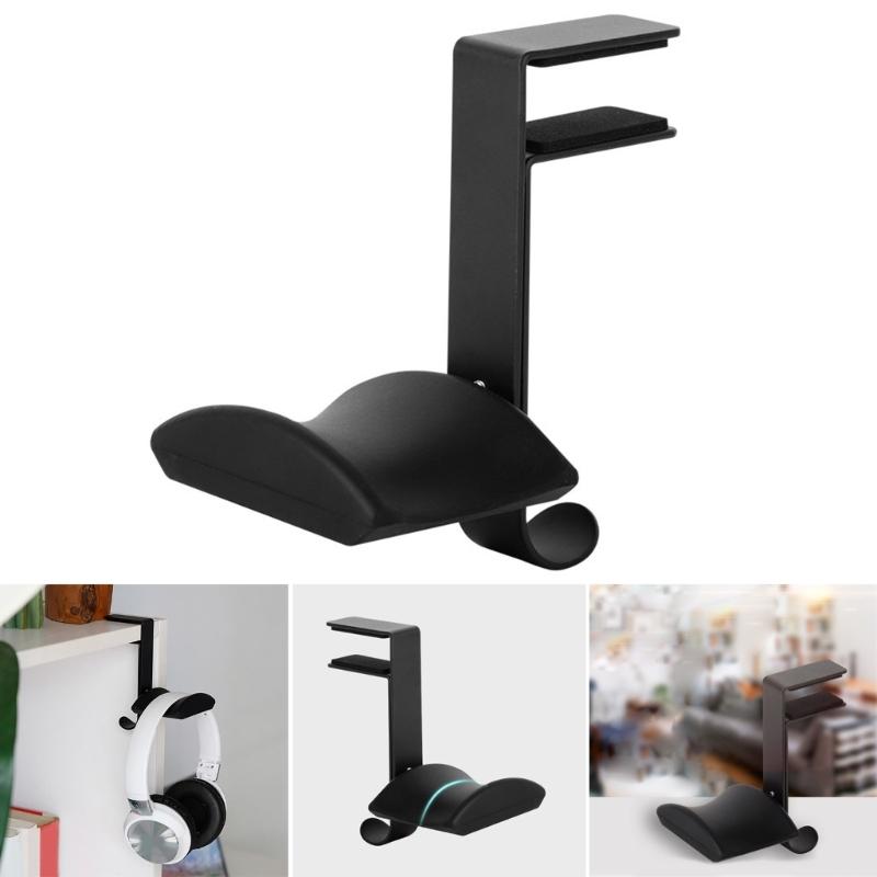 Headphone Stand Hanger Desk Mount Holder Headset Soundbar Stand Clamp Hook Space Save Hanger Under Desk Long Arm Holder