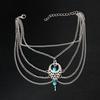 Türkise Wassertropfen Fußkettchen Damen Retro Ethno-Stil Schmuck Mode Fußdekoration