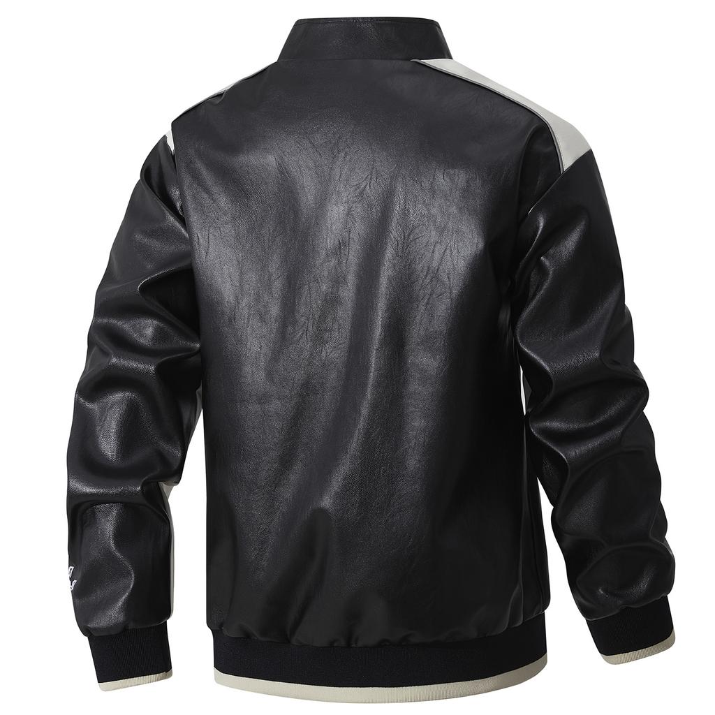 Veste en cuir grande taille pour hommes Nouvelle veste en cuir pour hommes Veste pour hommes Printemps et automne Nouveau costume de moto