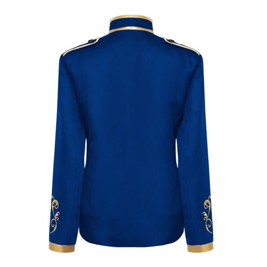 Halloweenský mužský kabát s elegantními výšivkami a tenkým nepravidelným spodkem vintage bunda pro výkon