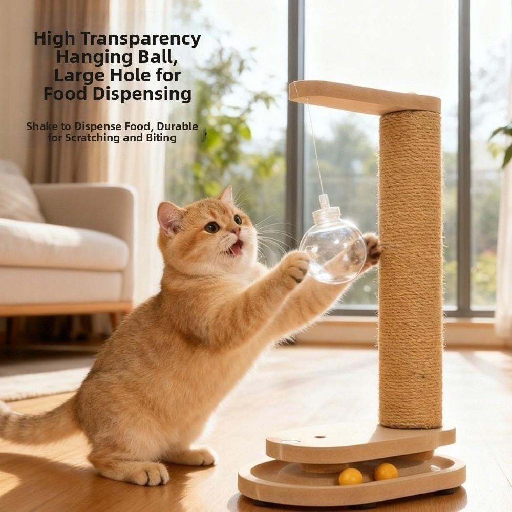 Rotating Platform Cat Turntable Column Wear-resistant Stand Scratching Board  Interactive Balls
