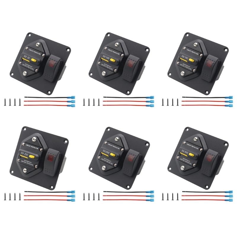 50A 100A 150A 200A 250A 300A Car Protections Circuit Breaker Fuses Holder DC12V-24V Waterproof Circuit Protector