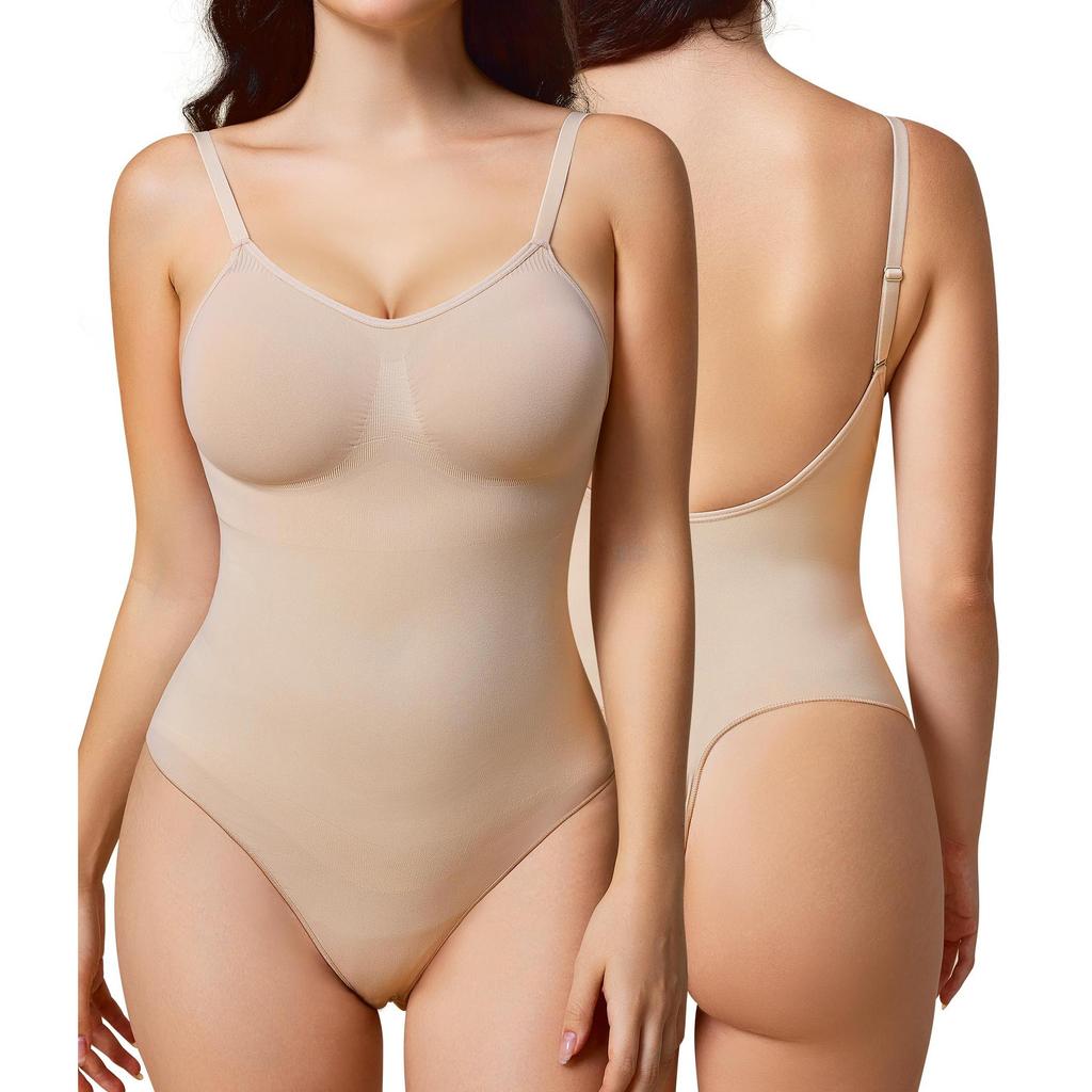 Shapewear voor dames Buikcontrole bodysuit Naadloze beeldhouwen string Body Shaper Taille Cincher Afslankend ondergoed U-plunge Ruglooze maillots Tops