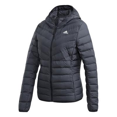Solid Color Warm Hooded Sports Down Jacket Women Jackets Gray DZ1520