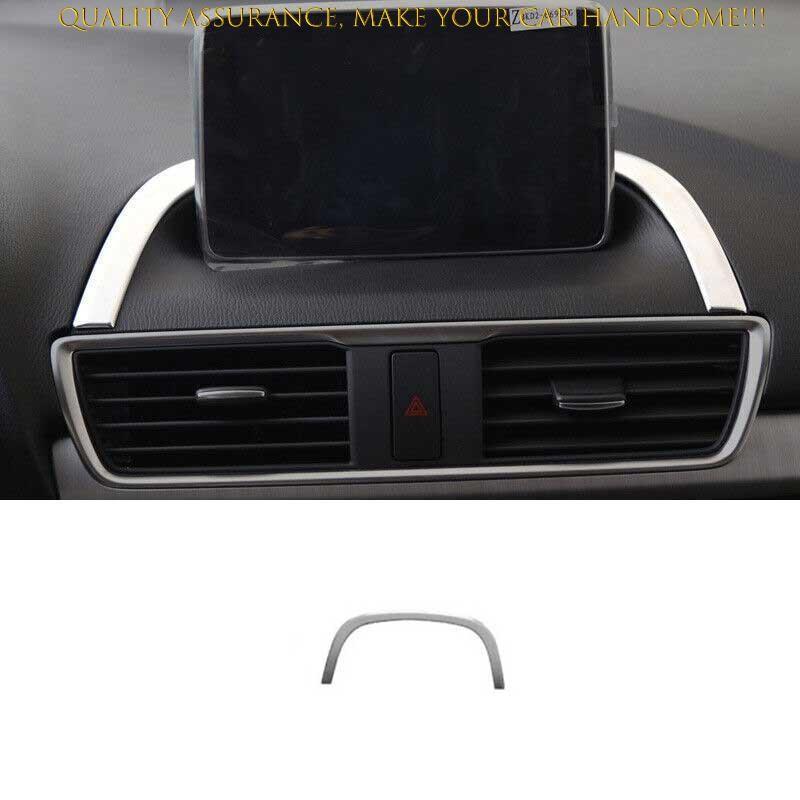 For Mazda 3 Axela 2014-2018 Matte Silver Center Console Navigation Strip Trim