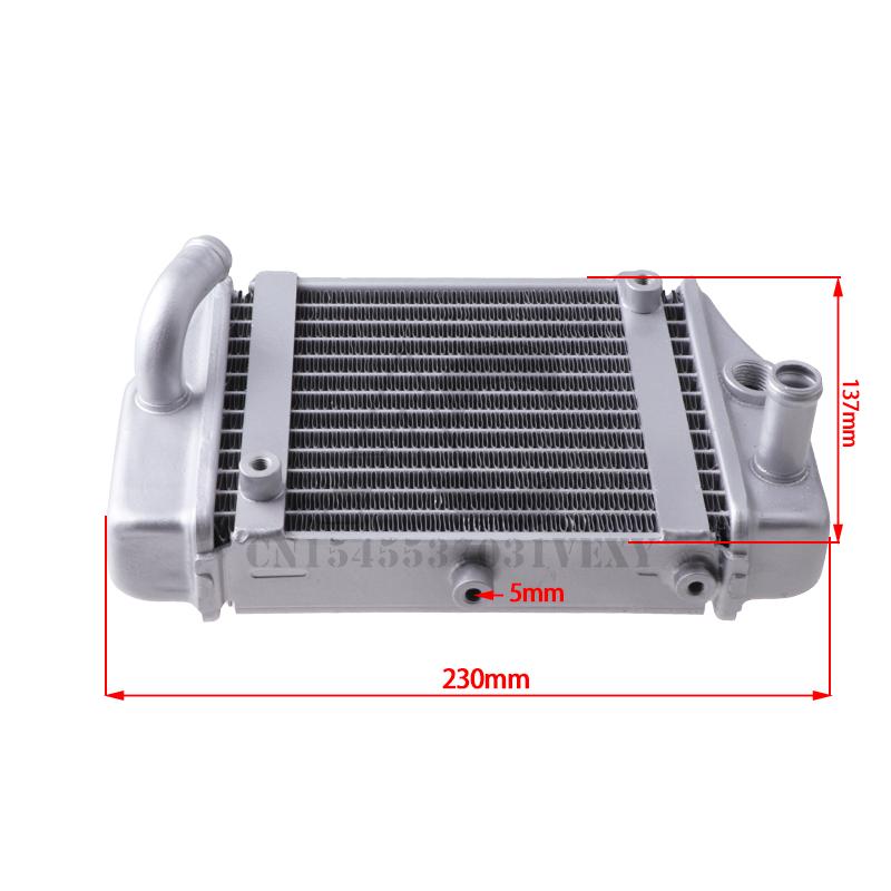 ATV Water Cooled Engine Cooler Radiator Cooling + Fan For 150cc 250cc PIT Quad Buggy Dune Motocross Accessories