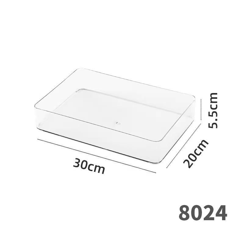 Extra Long 40cm Transparent Narrow Storage Box, 15cm Wide, Waterproof Drawer Organizer