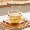 Baijie Amber Heat-Resistant Borosilicate Glass 4-Piece Dinnerware Set