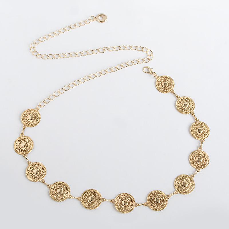 Women's High-end Waist Chain Women's Retro Belt Versatile Rhinestone Waist Chain Butterfly Flower Women's Waist Chain