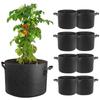 Black Felt Plant Bag Outdoor Garden Plant Grow Bag Potato Tomato Vegetable Planting Container Planters Planting Pot Accessories