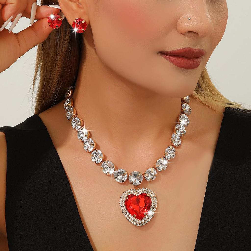 Cross-Border Fashionable Water Drop Jewelry Set: Necklace, Earrings, Ring & Bracelet for Weddings & Formal Events
