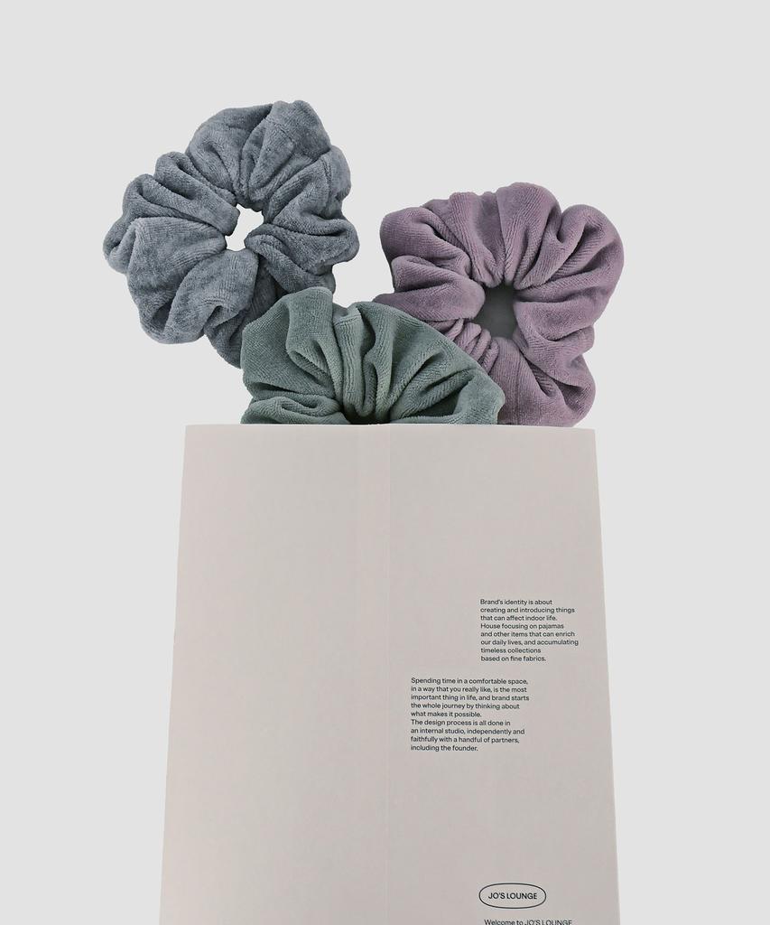 Jo'S Lounge Velvet Mini Doughnut Scrunchie (Set Of 3)