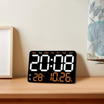 LED Alarm Clock Large Size Digital Electronic Wall Clock Living Room Simple Week Large Screen Silent