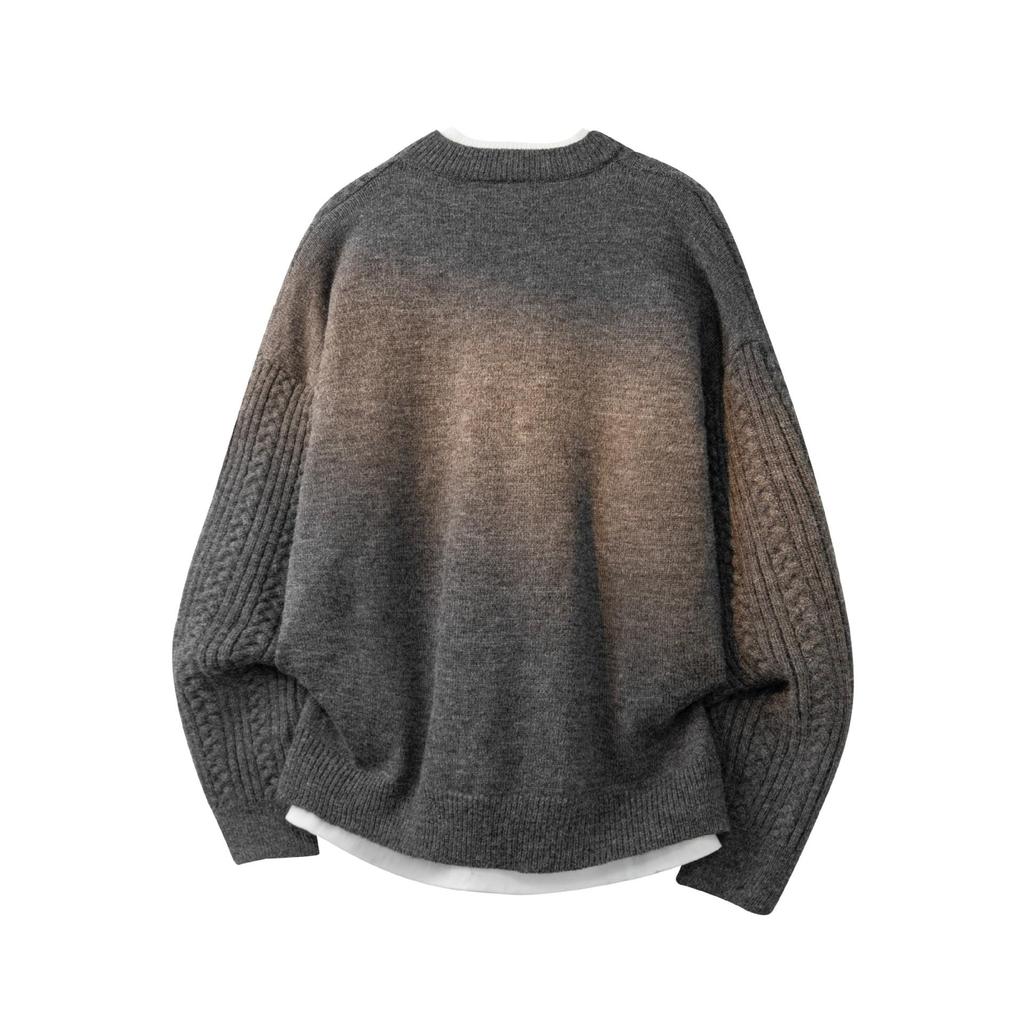Men's Japanese Style Heavyweight Two-Piece Knit Sweater - Versatile & High Quality
